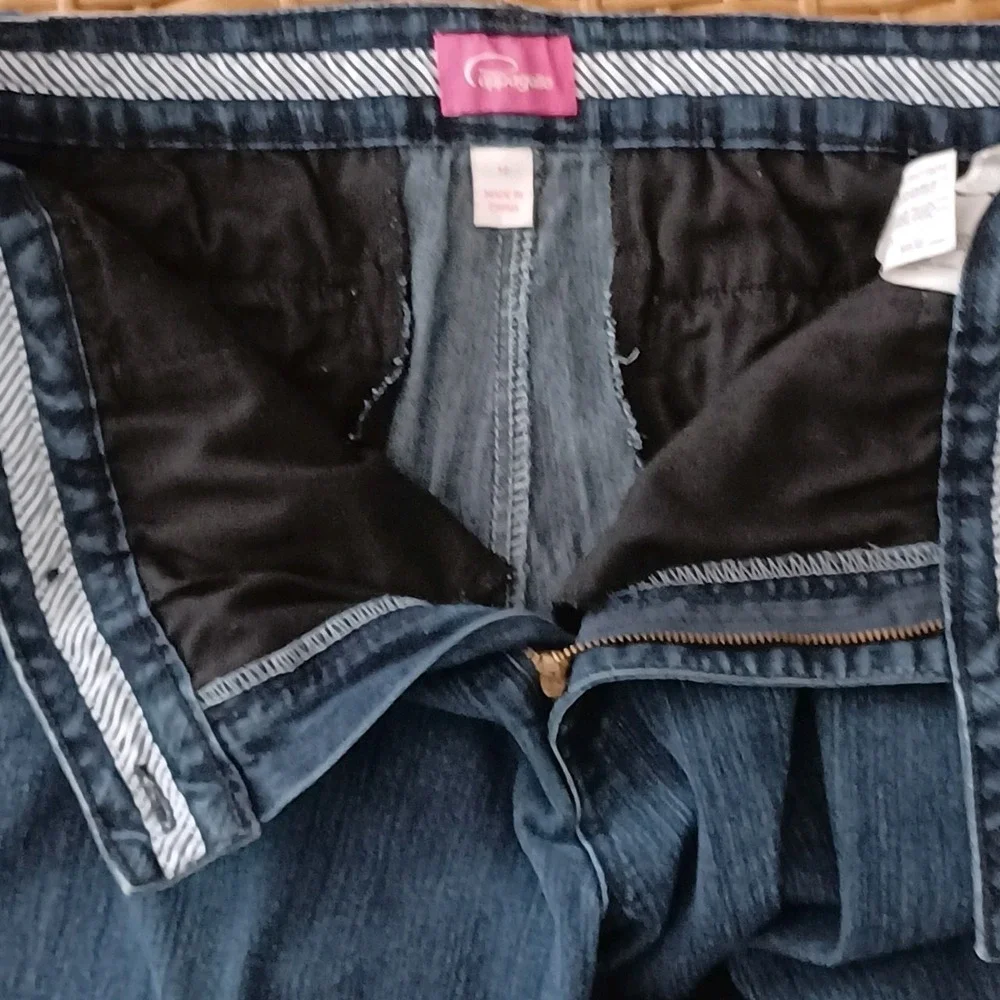 Pappagallo Womens Dark‎ Wash Wide Leg Denim Trouser Jeans Blue Size 10